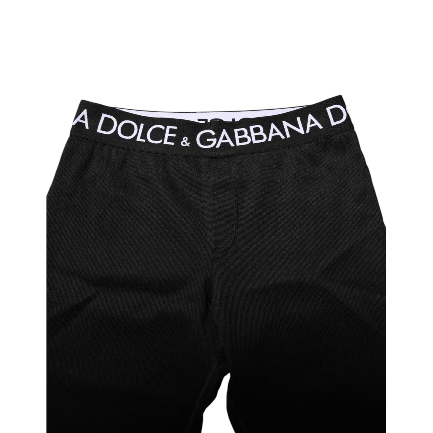 Dolce & Gabbana Black Nylon Skinny Men Jogger Pants PAN75206-48