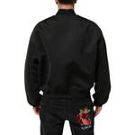Dolce & Gabbana Black Polyester Logo Plaque Bomber Jacket JKT41573-54