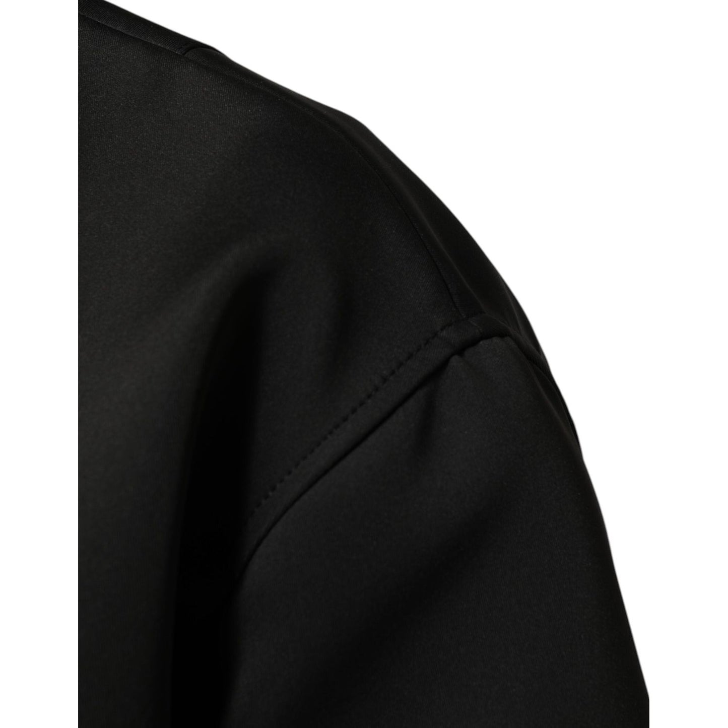 Dolce & Gabbana Black Polyester Logo Plaque Bomber Jacket JKT41573-54