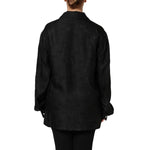 Dolce & Gabbana Black Silk DG Embroidery Long Sleeves Top TSH906996-40