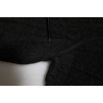 Dolce & Gabbana Black Silk Jacquard DG Polo Shirt T-shirt THS90427-50