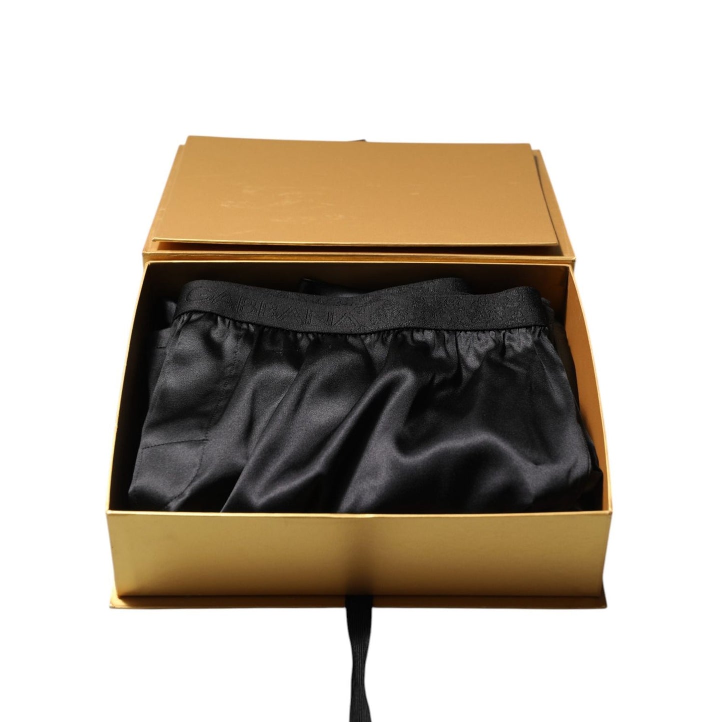 Dolce & Gabbana Black Silk Regular Men Boxer Shorts Underwear BIK1601-7