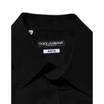 Dolce & Gabbana Black Viscose Long Sleeve Formal Dress Shirt TSH90805-41