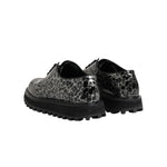 Dolce & Gabbana Black White Calfskin Chunky Derby Shoes MV7400-42