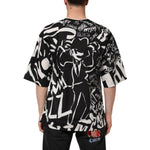 Dolce & Gabbana Black White Cotton Oversized Graffiti T-shirt TSH90800-50
