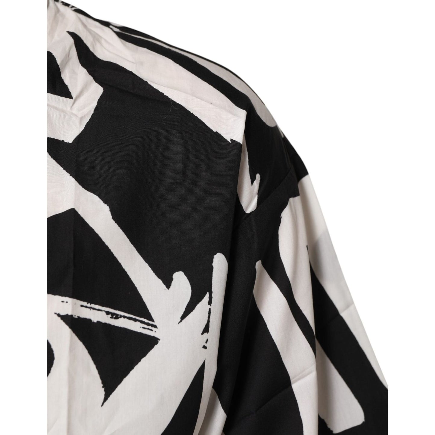 Dolce & Gabbana Black White Cotton Oversized Graffiti T-shirt TSH90800-50