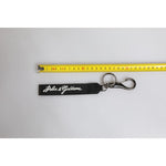 Dolce & Gabbana Black White DG Logo Silver Men Keychain Polyester Keyring SMY10678