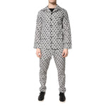 Dolce & Gabbana Black White DG Print Cotton Pajama Set Sleepwear KOS2280-37