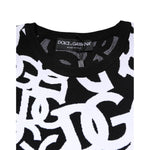 Dolce & Gabbana Black White Logo Print Women Pullover Sweater THS90377-40