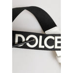 Dolce & Gabbana Black White Metal DG Logo Buckle Belt BEL9477-105