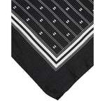 Dolce & Gabbana Black White Printed Silk Square Foulard Scarf MS7254