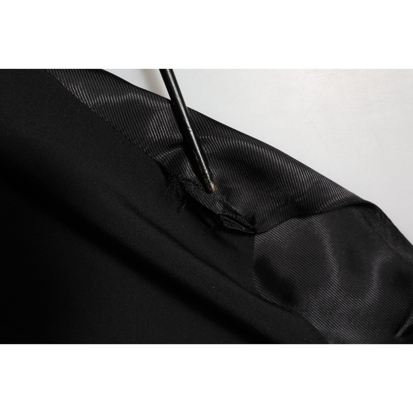 Dolce & Gabbana Black Wool Dress Formal Men Waistcoat Vest TSH90804-48