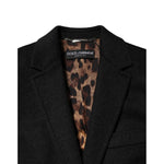 Dolce & Gabbana Black Wool Long Sleeves Trench Coat Jacket JKT3706-36