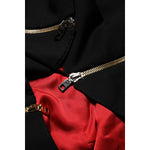 Dolce & Gabbana Black Wool Zipper Detailing Blazer Jacket JKT41464-38