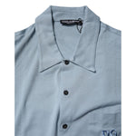 Dolce & Gabbana Blue Cotton Button Down Casual Men Polo Shirt TSH84562-46