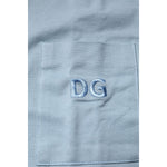 Dolce & Gabbana Blue Cotton Button Down Casual Men Polo Shirt TSH84562-46