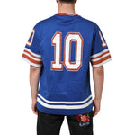 Dolce & Gabbana Blue Cotton DG Logo Mesh Jersey T-shirt TSH90517-52