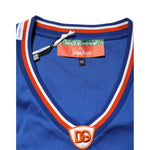 Dolce & Gabbana Blue Cotton DG Logo Mesh Jersey T-shirt TSH90517-52