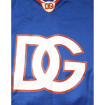 Dolce & Gabbana Blue Cotton DG Logo Mesh Jersey T-shirt TSH90517-52