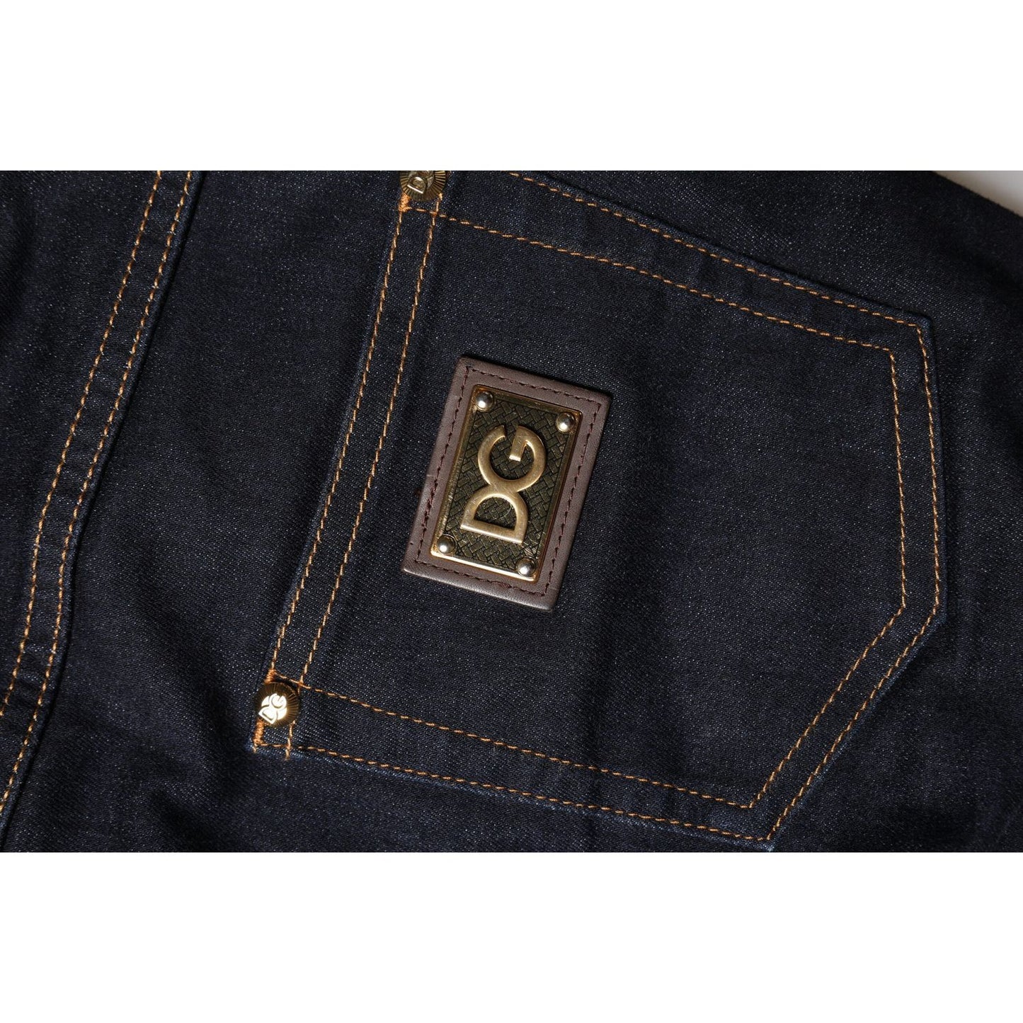 Dolce & Gabbana Blue Cotton PRETTY LowWaist Skinny Denim Jeans PAN75684-40
