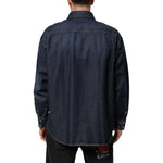 Dolce & Gabbana Blue Denim Button Casual Logo Patch Men Shirt TSH90587-37