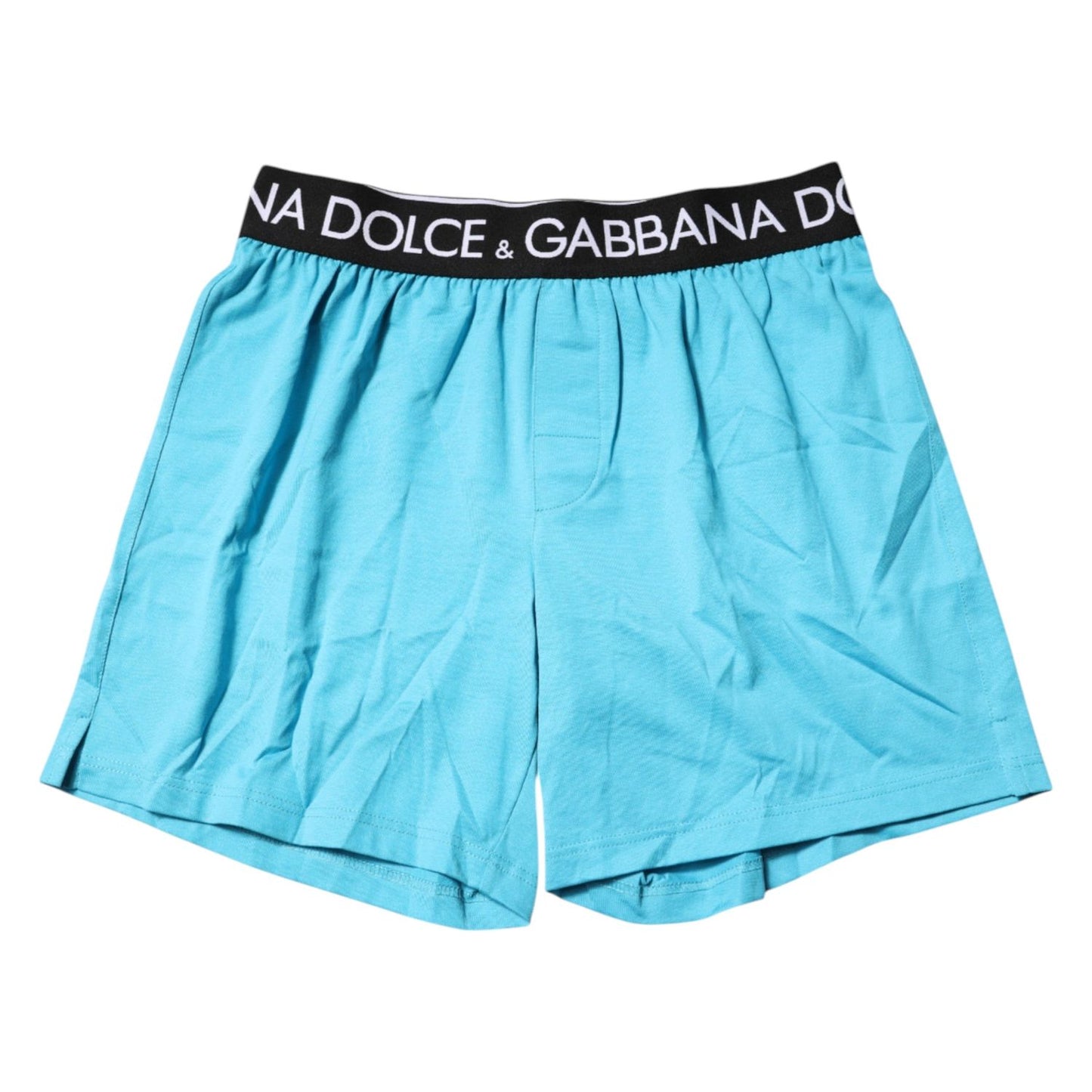 Dolce & Gabbana Blue Logo Waist Regular Boxer Shorts Underwear BIK1628-4