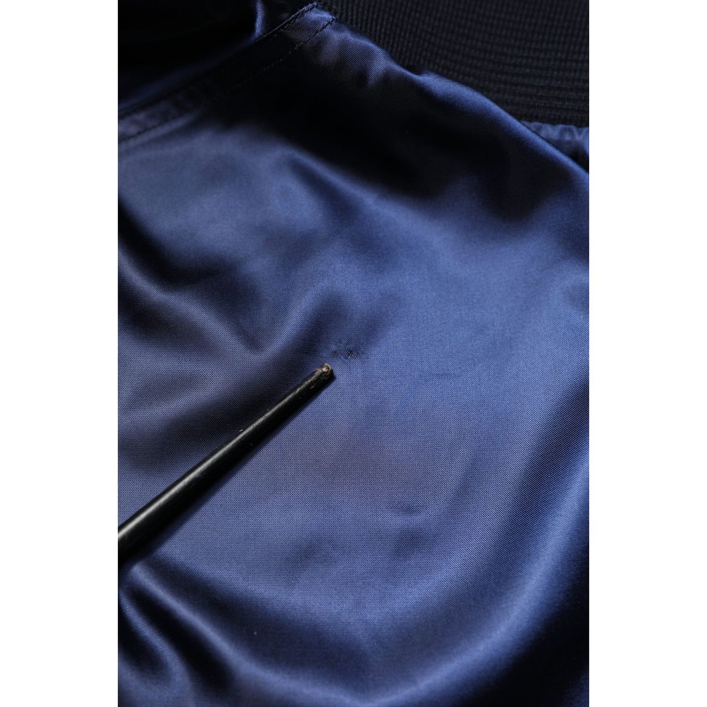 Dolce & Gabbana Blue Nylon DG Crown Full Zip Bomber Jacket JKT4138-48