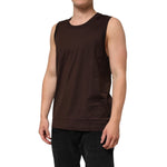 Dolce & Gabbana Brown Cotton Sleeveless Underwear Men Tank Top TSH91220-L