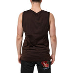 Dolce & Gabbana Brown Cotton Sleeveless Underwear Men Tank Top TSH91220-L