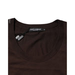 Dolce & Gabbana Brown Cotton Sleeveless Underwear Men Tank Top TSH91220-L