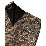 Dolce & Gabbana Brown Polyester Brocade A-line Mini Skirt SKI2058-46