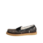 Dolce & Gabbana Brown White Calfskin Leather Loafers Shoes MV7323-42