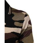 Dolce & Gabbana Camouflage Brown Silk Military Polo T-shirt THS91066-48