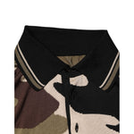 Dolce & Gabbana Camouflage Brown Silk Military Polo T-shirt THS91066-48