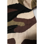 Dolce & Gabbana Camouflage Brown Silk Military Polo T-shirt THS91066-48