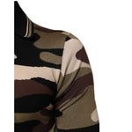 Dolce & Gabbana Camouflage Brown Silk MilitaryPolo T-shirt TSH90498-44