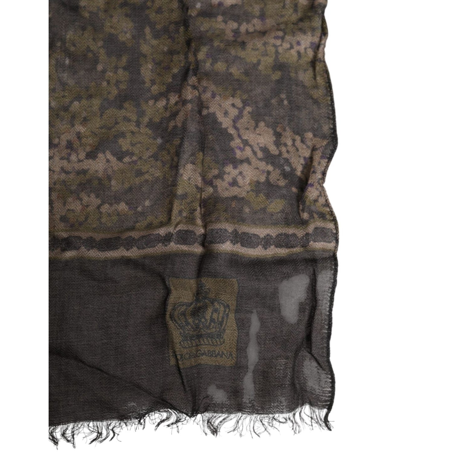Dolce & Gabbana Camouflage Neck Warmer Wrap Foulard Scarf MS7383