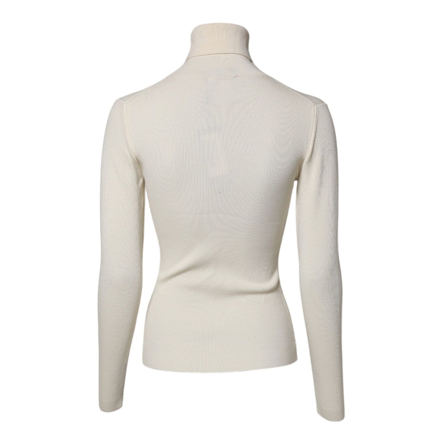 Dolce & Gabbana Cream Long Sleeves Turtleneck Slim Sweater TSH878616-38
