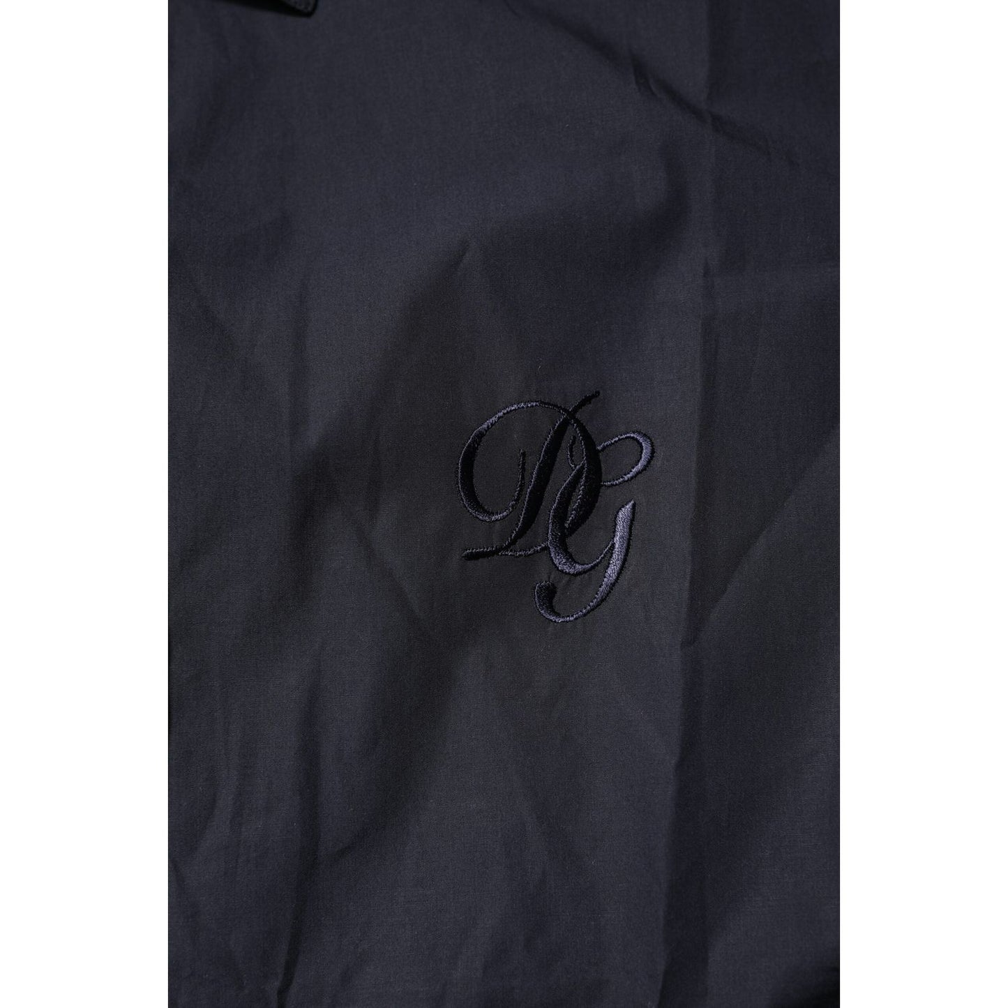 Dolce & Gabbana Dark Blue MARTINI Cotton Dress Formal Shirt TSH90654-38