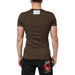 Dolce & Gabbana Dark Brown Cotton Tattered Logo Men T-shirt TSH90558-44