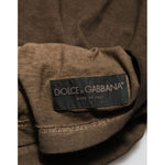 Dolce & Gabbana Dark Brown Cotton Tattered Logo Men T-shirt TSH90558-44