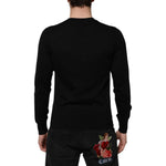 Dolce & Gabbana Dark Gray Embroidered Logo Pullover Sweater TSH90492-46