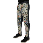 Dolce & Gabbana Beige Blue Floral Cotton Men Denim Jeans PAN75189-48