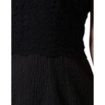 Dolce & Gabbana Black Cotton Sheath Knee Length Dress DR281249-48