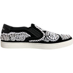 Dolce & Gabbana Black Embellished London Men Slip On Shoes MV6587-41