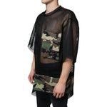 Dolce & Gabbana Black Mesh Camouflage Short Sleeves T-shirt TSH87085-52