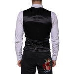 Dolce & Gabbana Black Wool Waistcoat Dress Formal Vest TSH83842-44