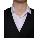 Dolce & Gabbana Black Wool Waistcoat Dress Formal Vest TSH83842-44