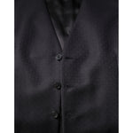 Dolce & Gabbana Black Wool Waistcoat Dress Formal Vest TSH87113-54