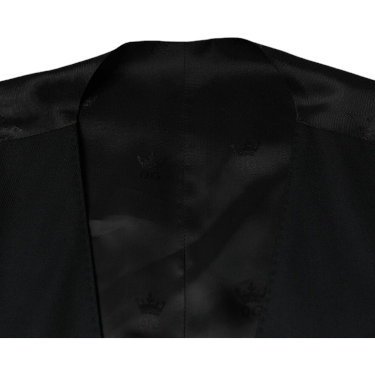 Dolce & Gabbana Black Wool Waistcoat Dress Formal Vest TSH87114-52